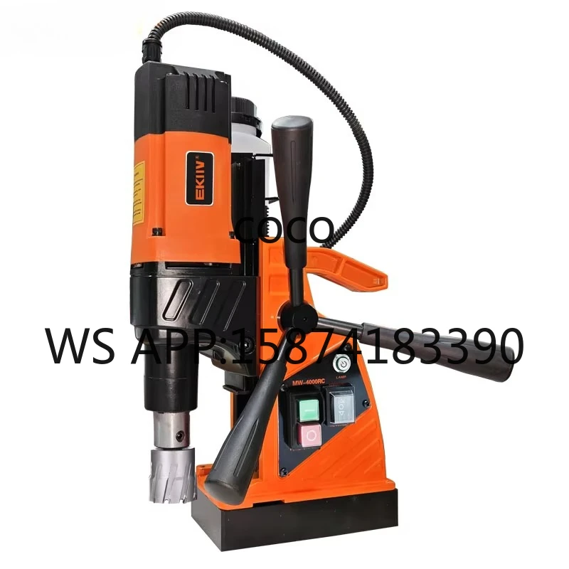 EKIIV 110V/220V Small Magnetic Drill, Portable Engineering Magnet Drill with Automatic Absorption Plate