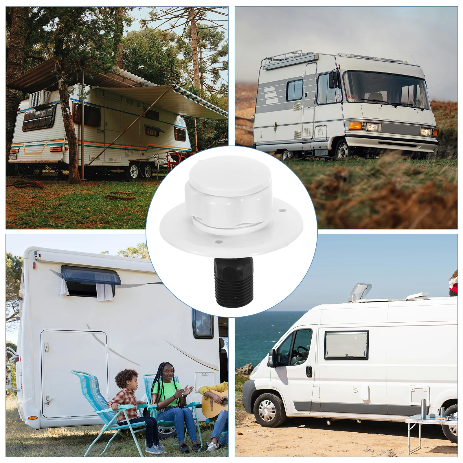 

One Way Water Valve RV Gravity Inlet Check Valve Replacement Parts White Travel Campervan Accessories Water Connection Fittings