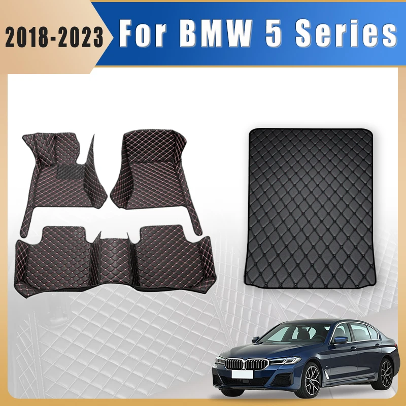 

Car Floor Mats Trunk Carpets For BMW 5 Series 2023 2022 2021 2020 2019 2018 Foot Auto Accessories Interior Pedal Products Covers