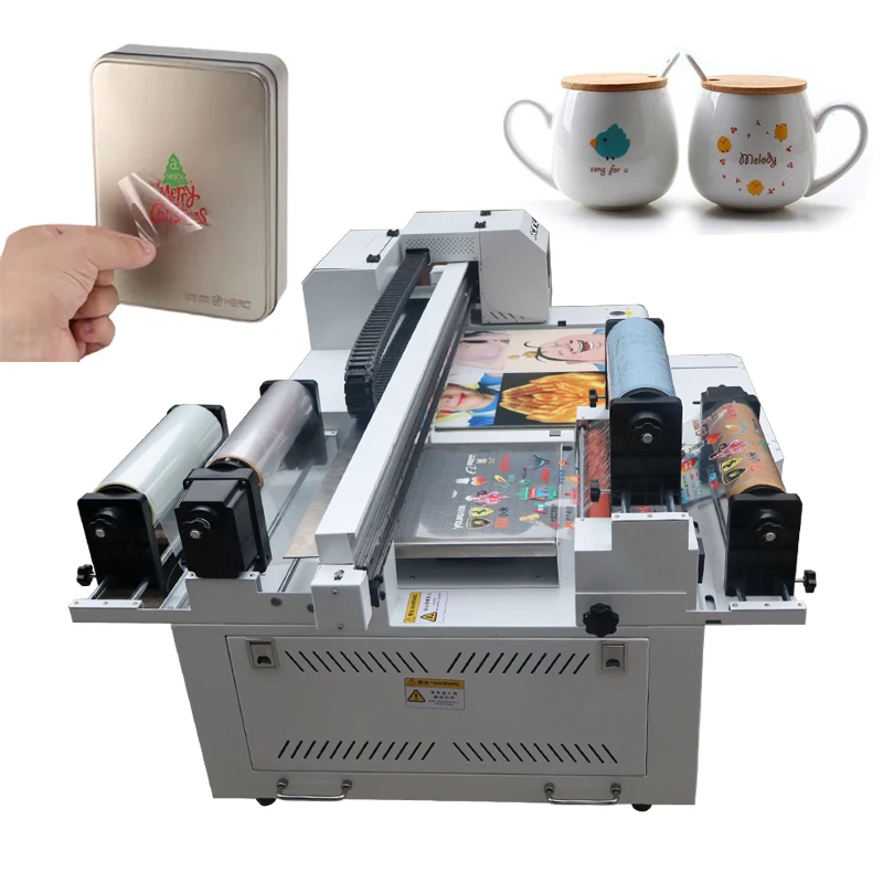 Large Flatbed UV Printer High precision 2400Dpi 2024 Latest 60cm*90cm UV DTF Multifunction Printer