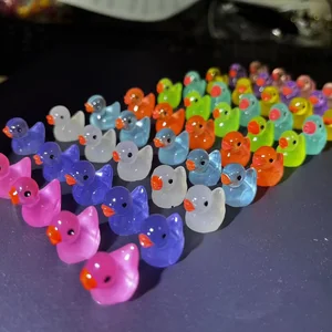 Luminous Mini Moos Ducks und Mikropaisagismus, Entenminiaturaufkleber, Feengartenzubehör, Glanz in der Dunkelheit, Heimdekoration, 50pcs 10 Hauptverkaufsstatue - №1
