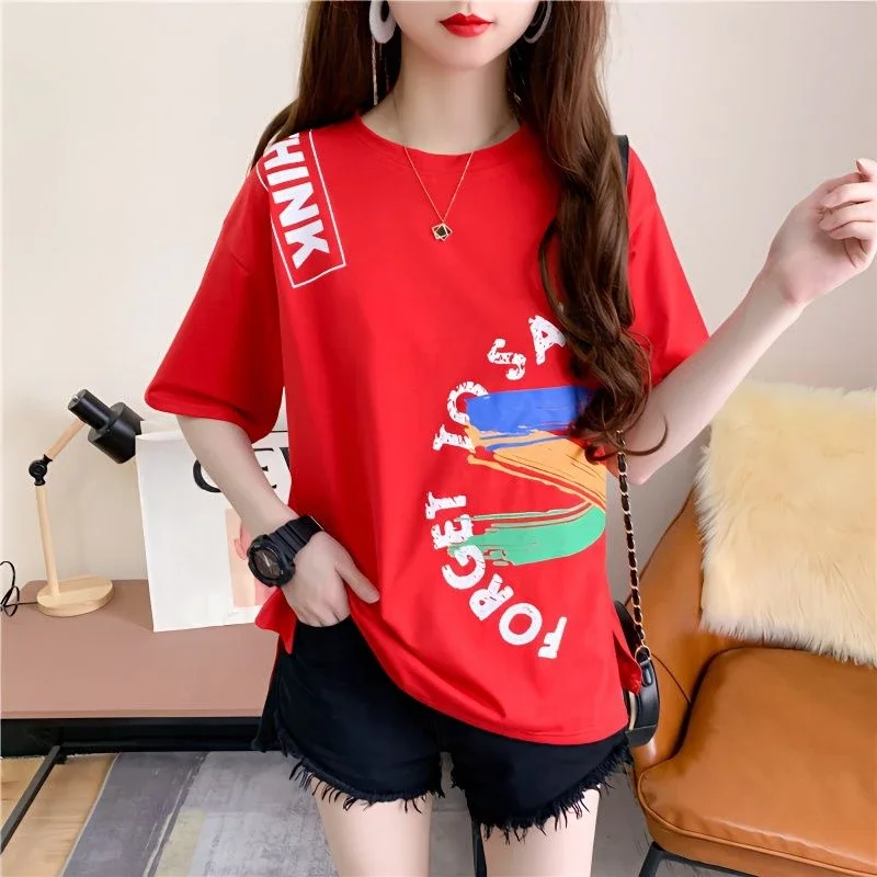 

Fashion Korean Reviews Clearance Clothing 2025 Short Sleeve Women's T-shirt Baggy Female Top Japanese Vintage Clothes Harajuku