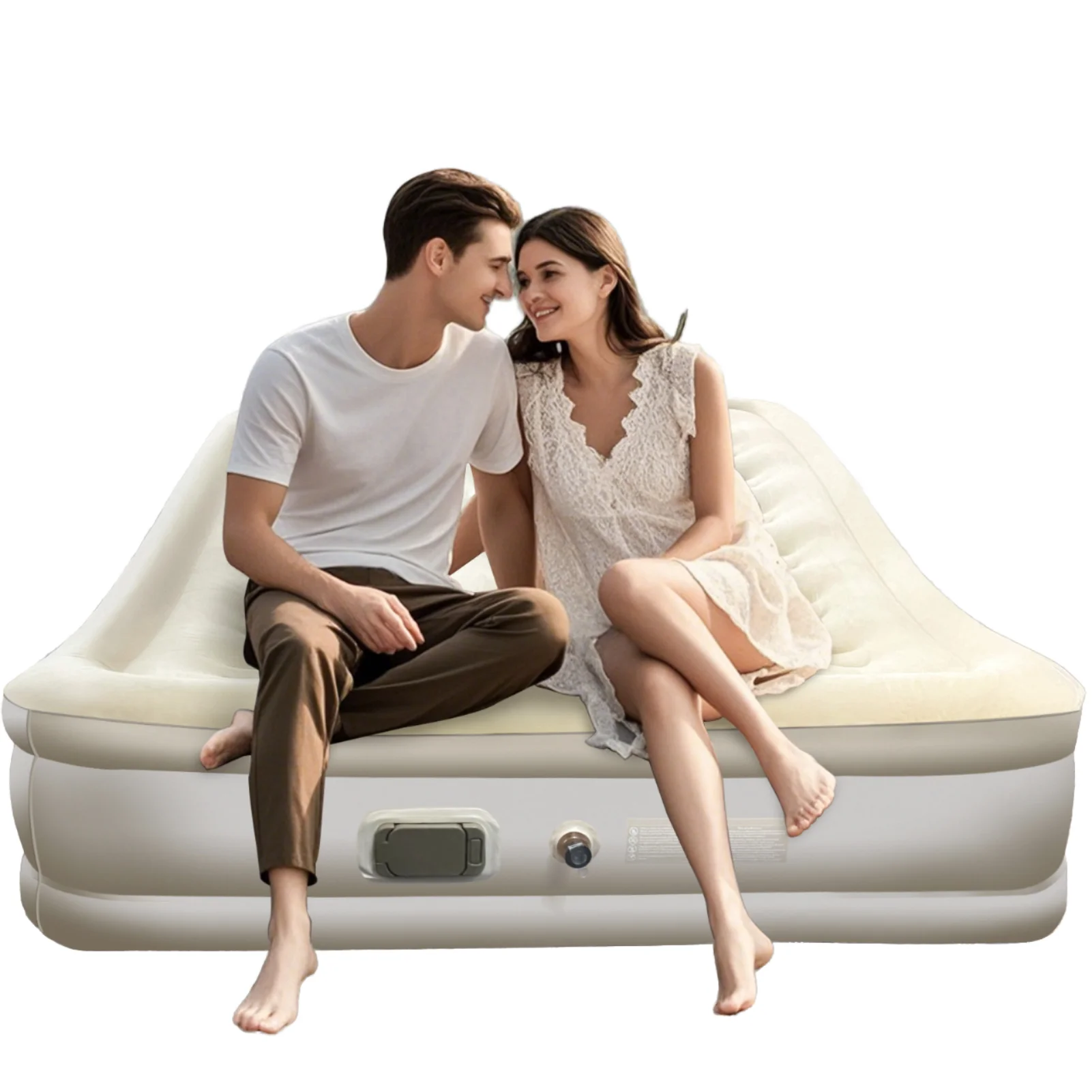 Elevated Single Air Bed Puncture-resistant Inflatable Air Mattress Rapid Self Inflatable Air Mattresses in Stock 21 Holes Modern