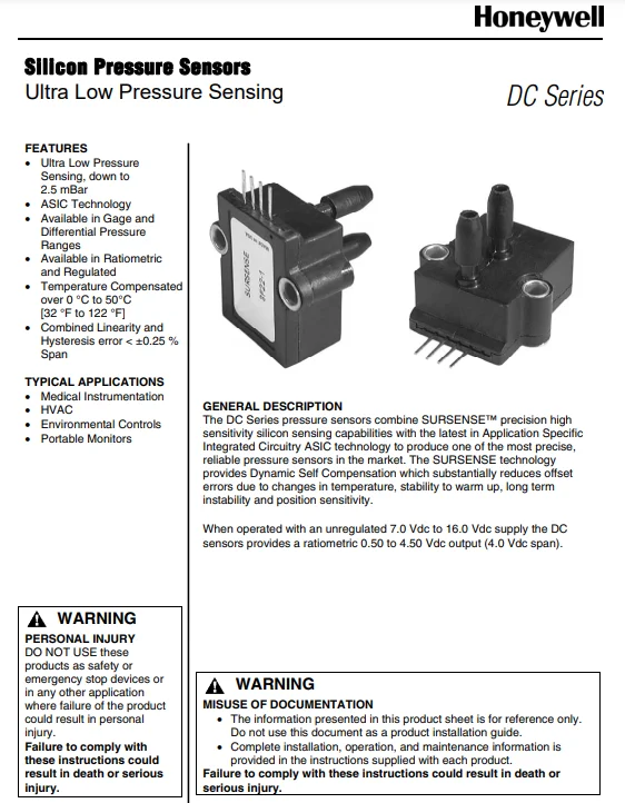 DC020NDC4 Honeywell Authorized Agent Pressure Sensors New Original Fast shipping