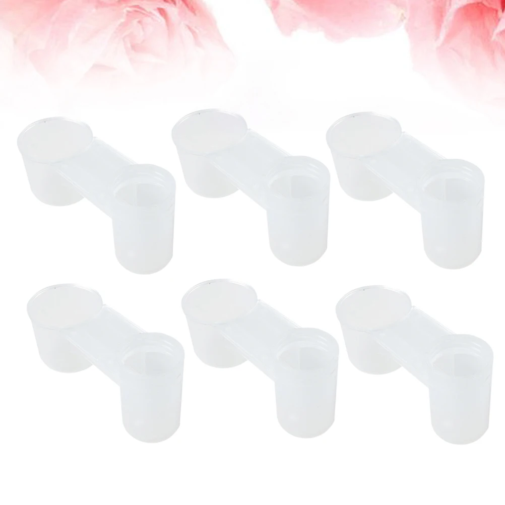 

20Pcs Two-Port Birds Waterer Pigeon Drinker Plastic Material Safe Durable Easy Clean Pet Supplies Birds Dish Pigeon Waterer