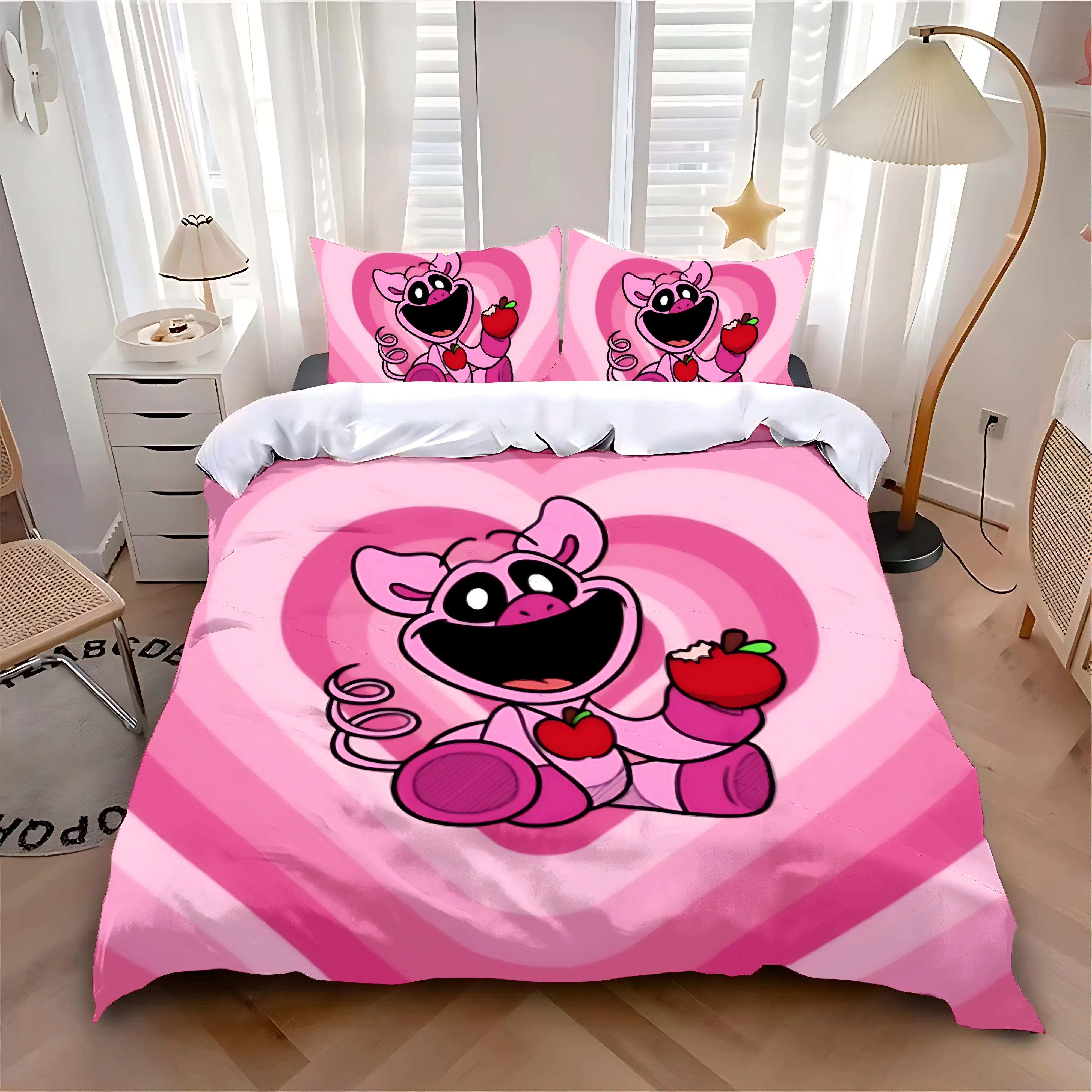 Duvet Cover Pillowcase Bedding Set Hot S-SmilingS C-Critters Adult Boy Girl Bedroom Decoration Children Single Double Large Size