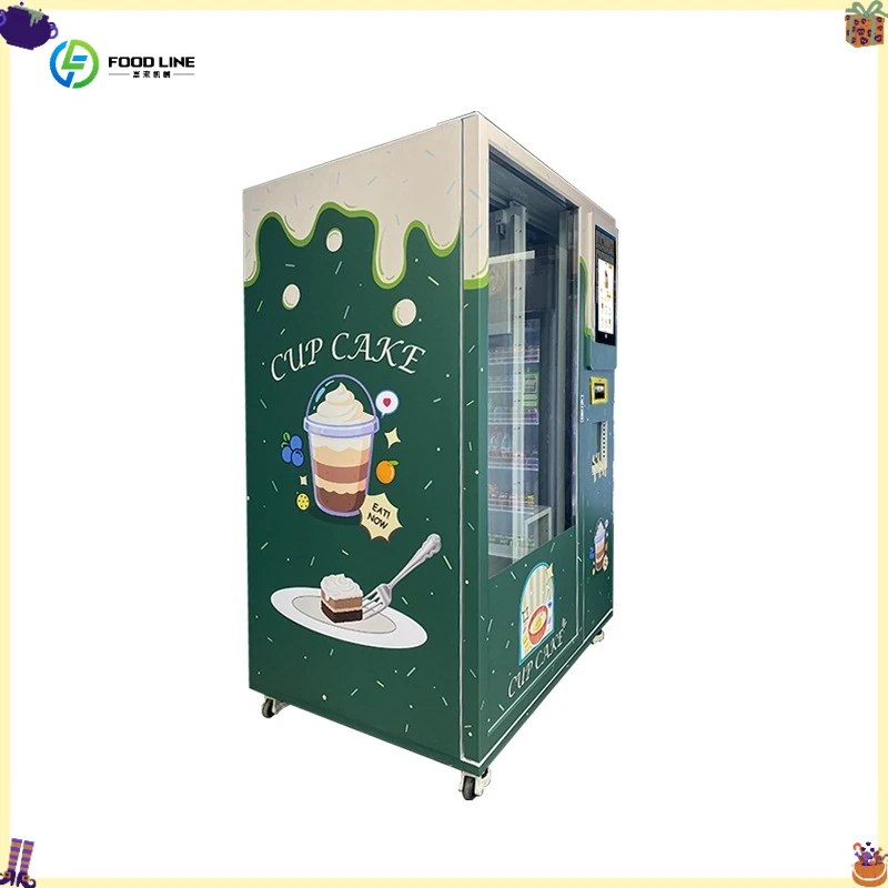 Elevator Cakecup Vending Machine FL Customized Refrigerated Cake Vending Machine