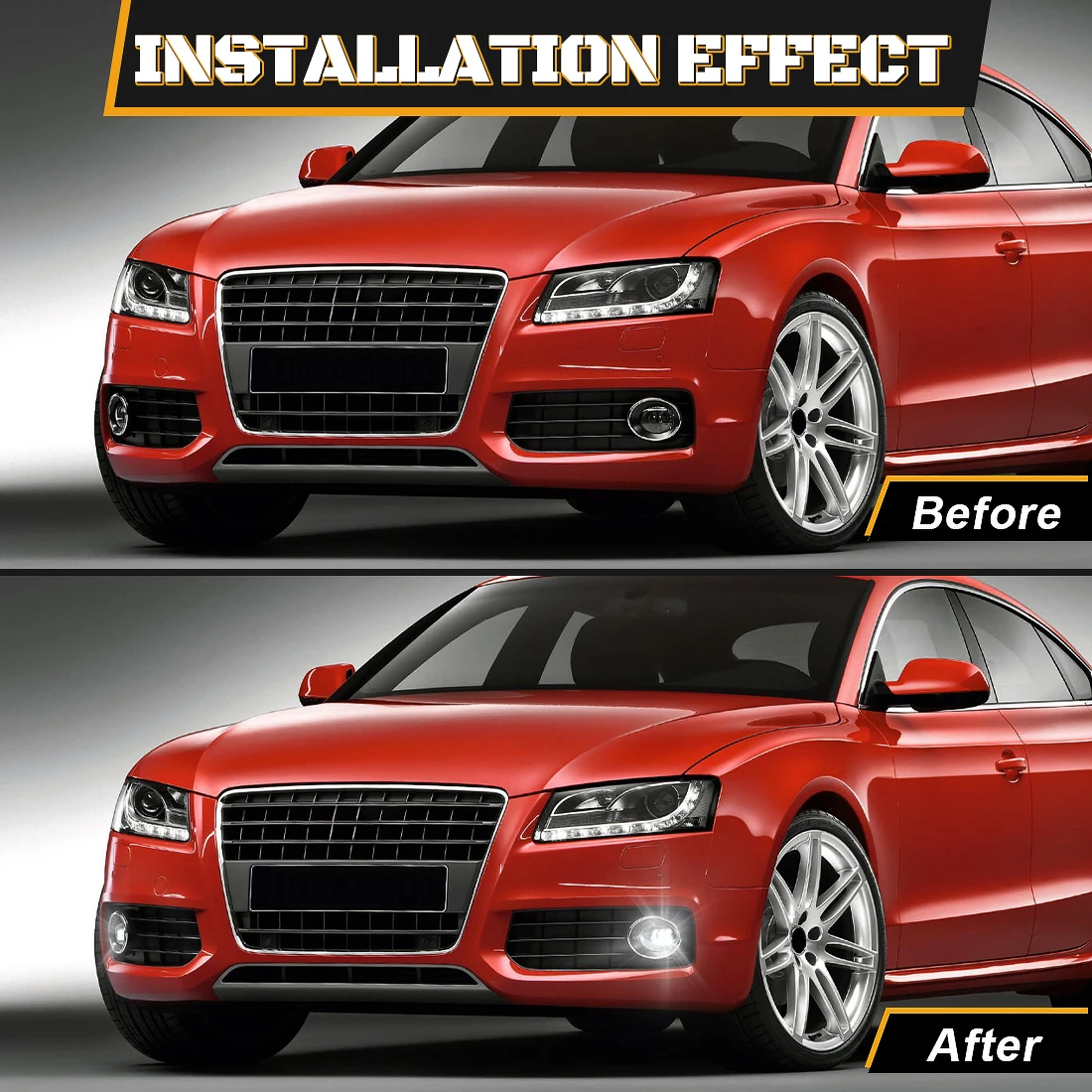 2pcs Foglamp For Audi A1 A4 Wagen A5 A6 B8 C7 Q3 2009 2010 2011 2012 2013 2014 Passat CC 2008-2012 LED Fog Light Car Accessories view 6