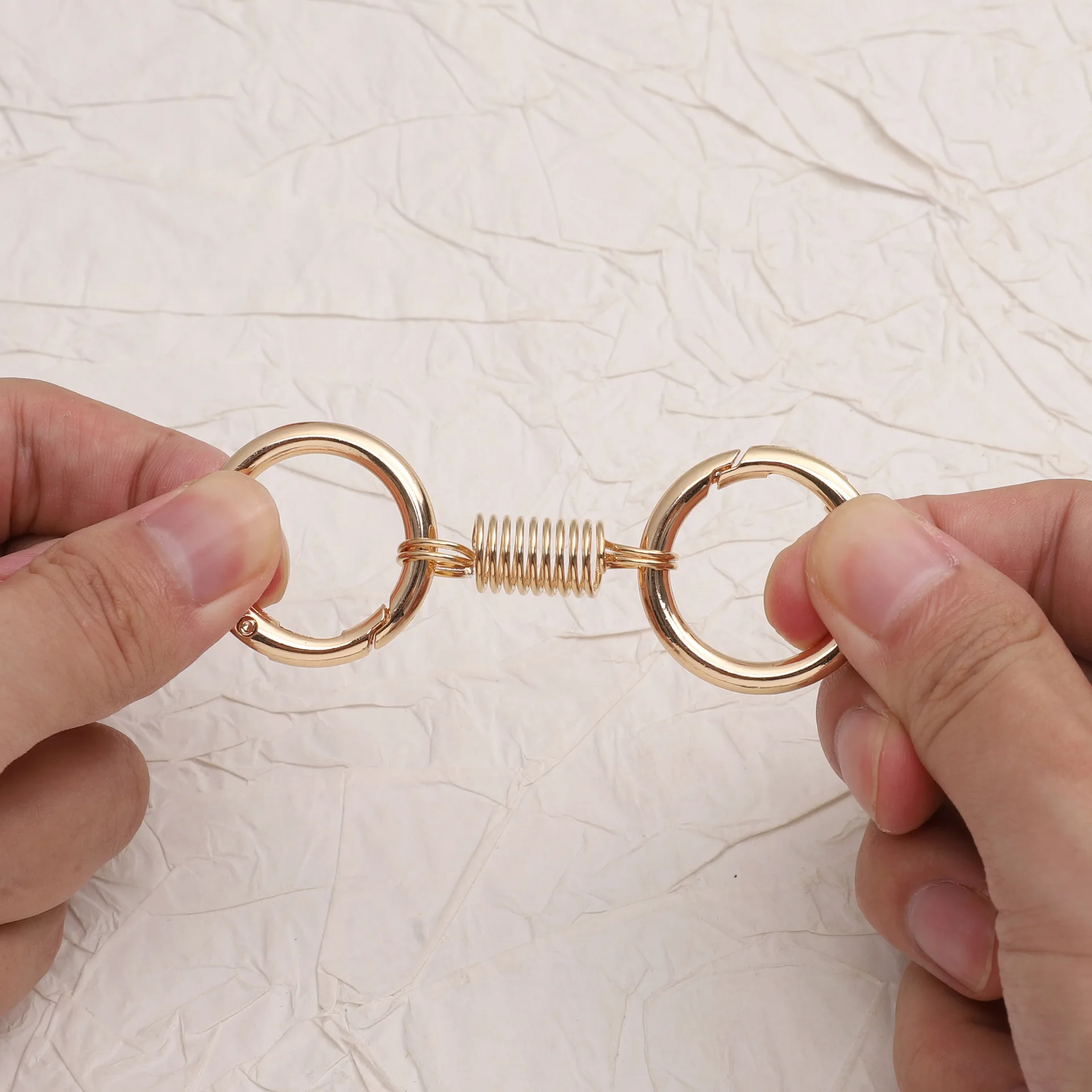 5 قطعة معدنية مزدوجة O حلقة الربيع المشابك قابلة للفتح حلقة تسلق موصل DIY بها بنفسك سلاسل المفاتيح مقاطع حقيبة السنانير مستلزمات صناعة المجوهرات #5