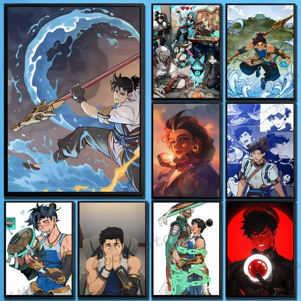 Anime OverwatcheS Wuyang Poster HD Art Sticky Wall Waterproof For Bedroom Game Room Wall Home Decor Gifts
