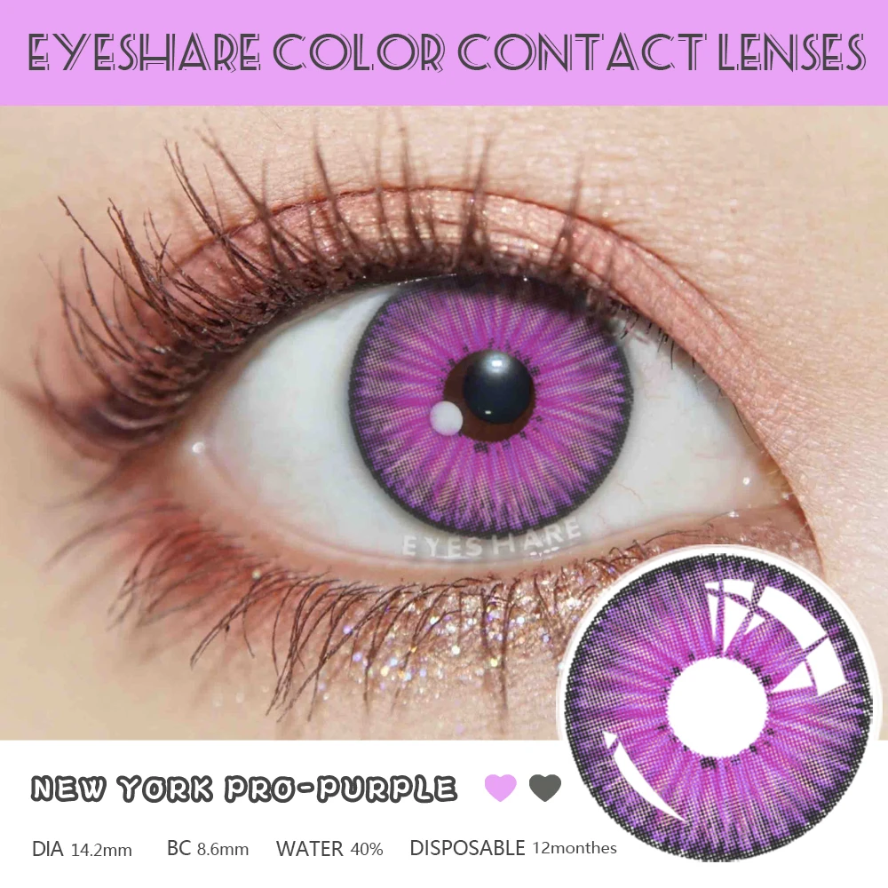 EYESHARE Colored Contact Lenses Eye for Eyes 2pcs Blue Eyes Lens Makeup Cosplay Anime Eyes Lenses Sharingan Beauty Cosmetic Lens