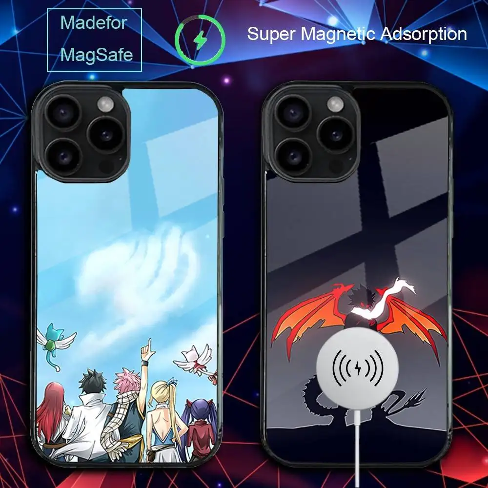 

F-Fairy Anime T-Tail Phone Case For iPhone 17,16,15,14,13,12,11,Pro,Max,Plus,Mini,SE4,E Magnetic Magsafe Wireless Charging