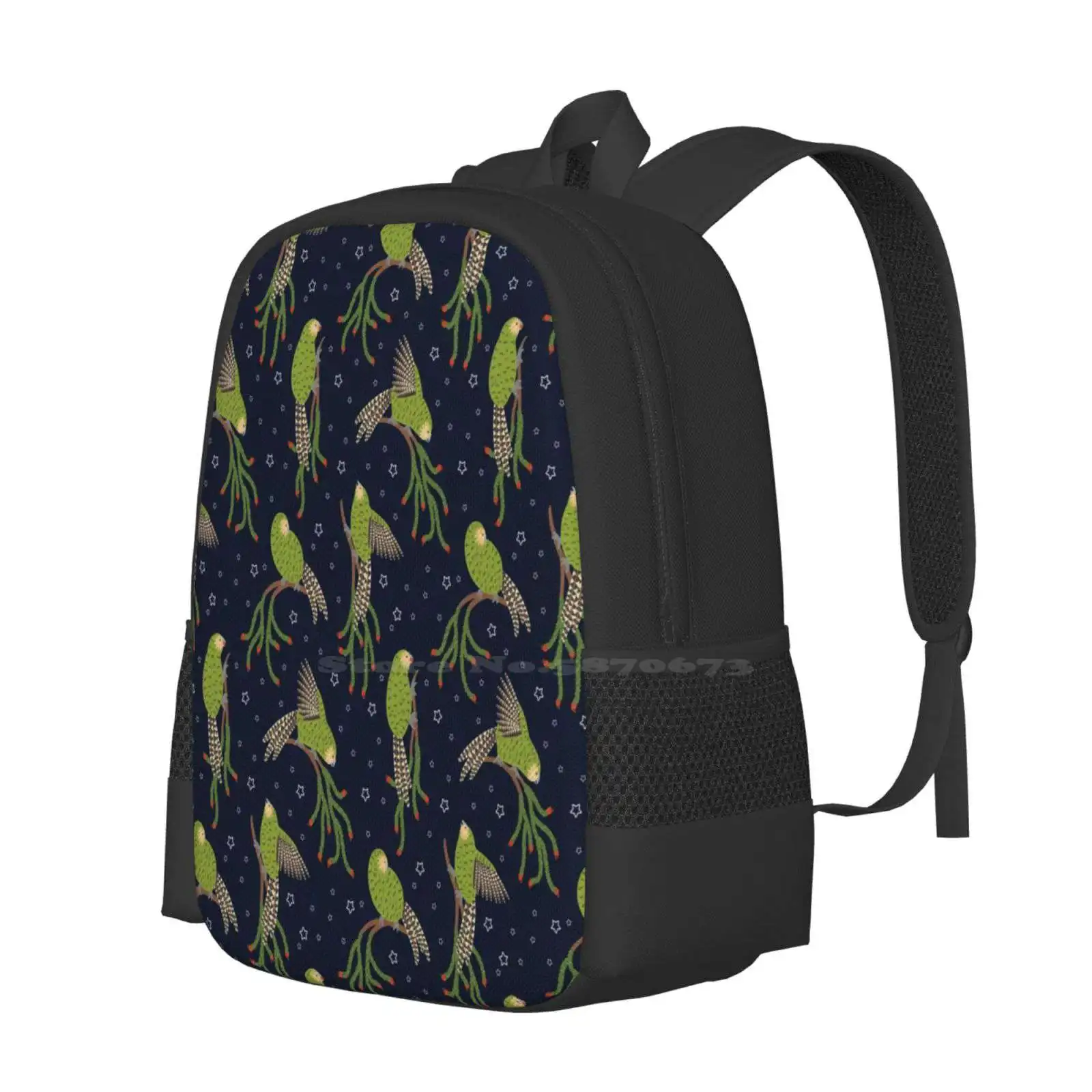 Kakapo And Rimu New Arrivals Unisex Bags Student Bag Backpack Kakapo Rimu Kiwiana Nz New Zealand Bird Parrot