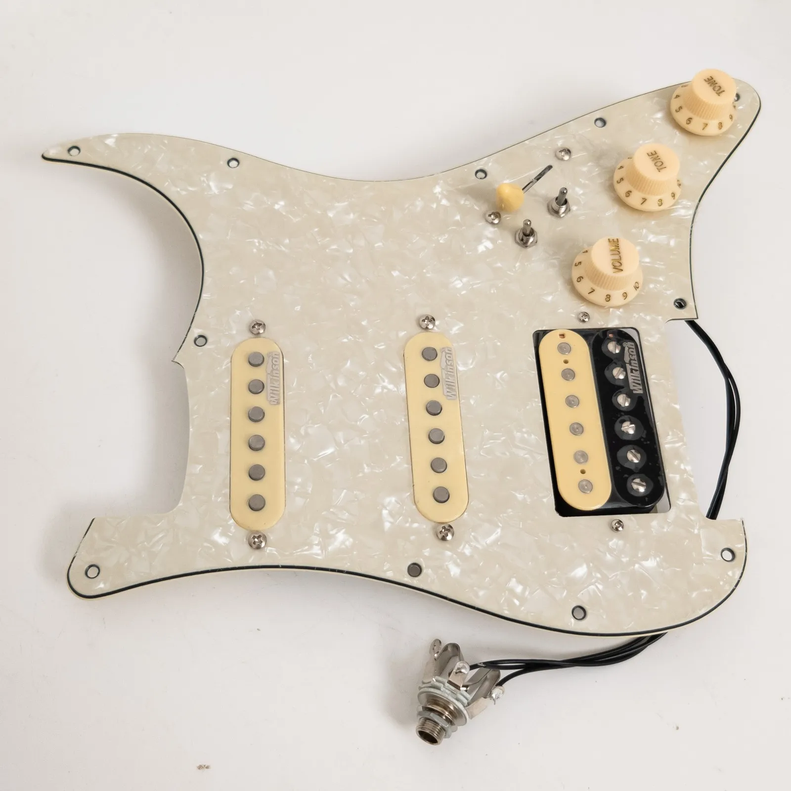 

Guitar Prewired Loaded Pickguard Alnico 5 Humbucker Pickups Set, Replacement Wiring Assembly for ST Style Electric Guitar