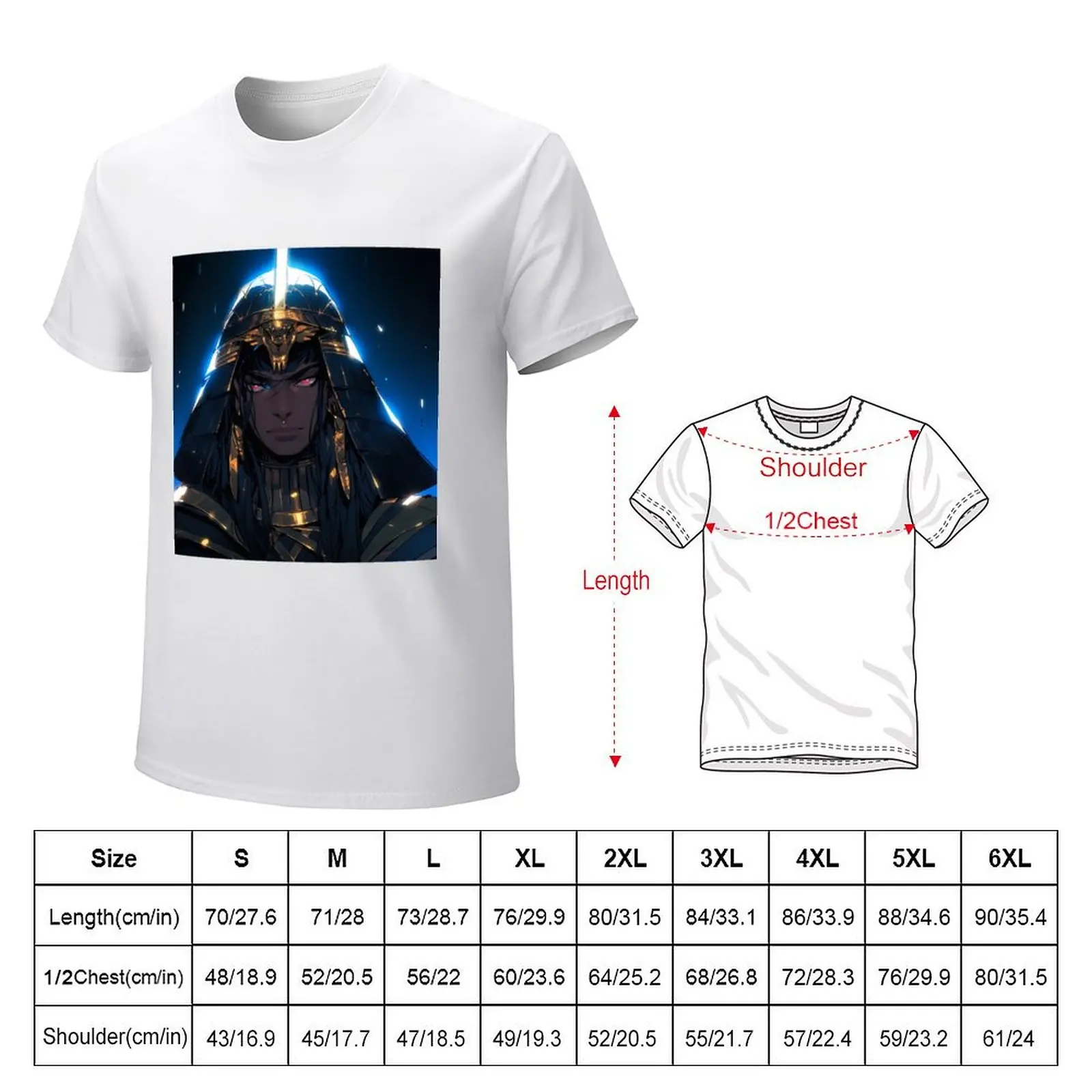 Ancient Egyptian Pharaoh Warrior Anime T-shirt Blouse summer clothes mens cotton t shirts