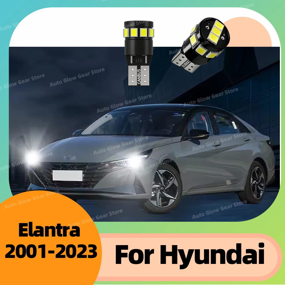 2x Car Parking Lamp T10 Led Bulb Interior Clearance Lights For Hyundai Elantra XD HD MD UD AD 2001-2023 2016 2017 2018 2019 2020
