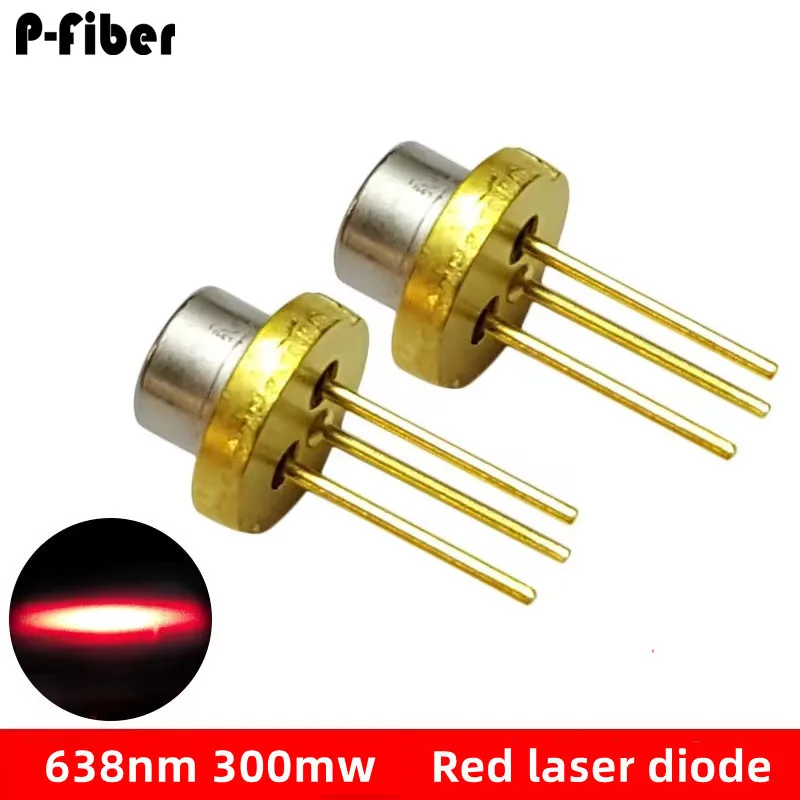 Laser Diode 638NM 300MW High Power Laser Tube Outer Diameter 3.8mm Laser  Auroral laser diode