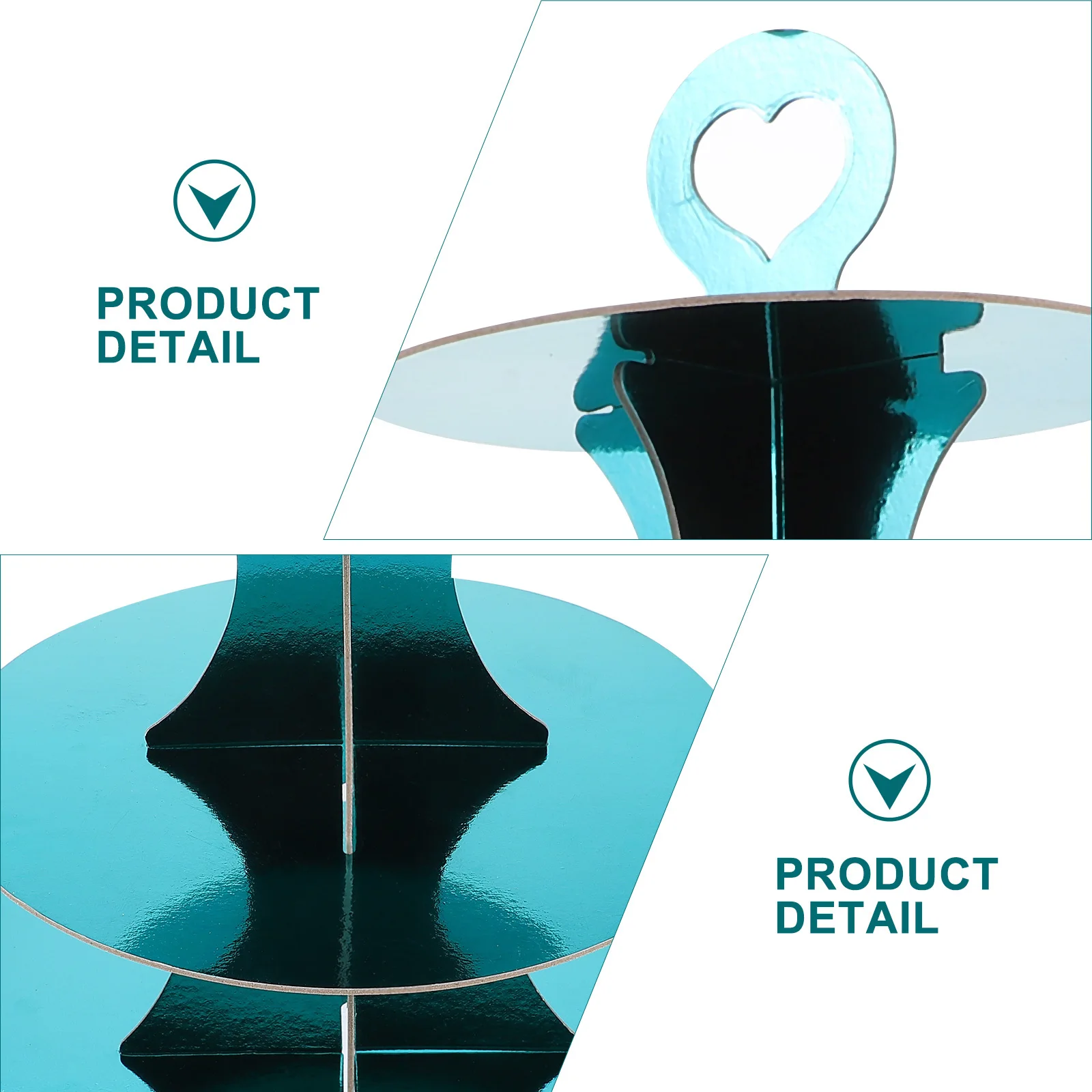 

1Pcs Disposable Paper Cake Stand Blue Three Layers Thick Base Stable Placement Cake Display Rack for Cupcakes Snacks Desserts