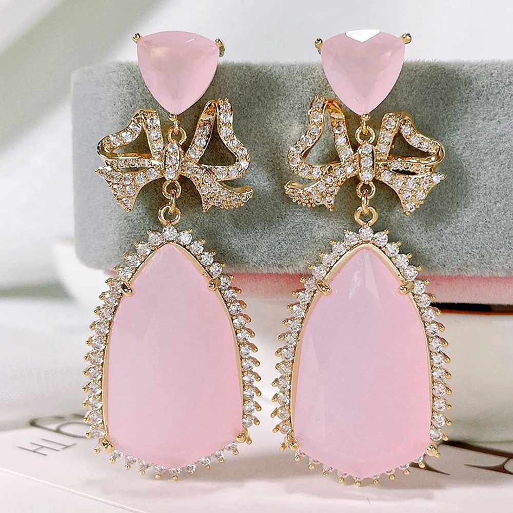 

Missvikki NEW Luxury Green Waterdrop African Earring For Women Wedding Party Indian Dubai Bridal Jewelry boucle d'oreille femme