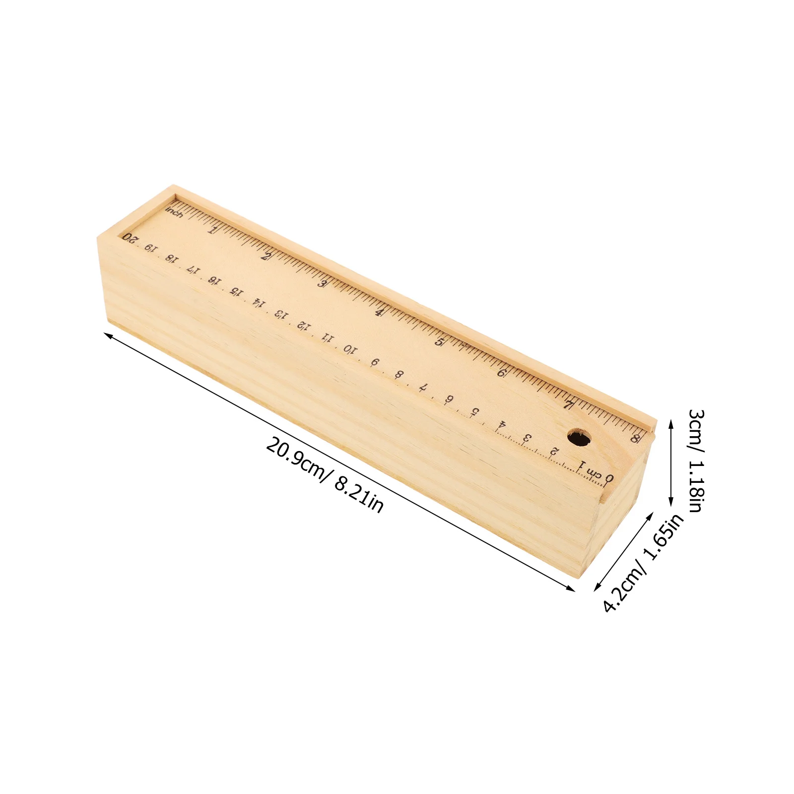 Scatola per cancelleria Astuccio per matite resistente all'abrasione in materiale di legno Design semplice per riporre l'ufficio scolastico Organizzatore di grande capacità