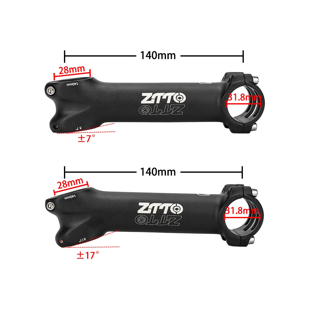 ZTTO 130/140/150mm MTB Bike Long Stem Riser 7 Degree 12Degree 17 Degree Handlebar Extender 31.8mm Stem Bicycle Power Parts Riser view 2