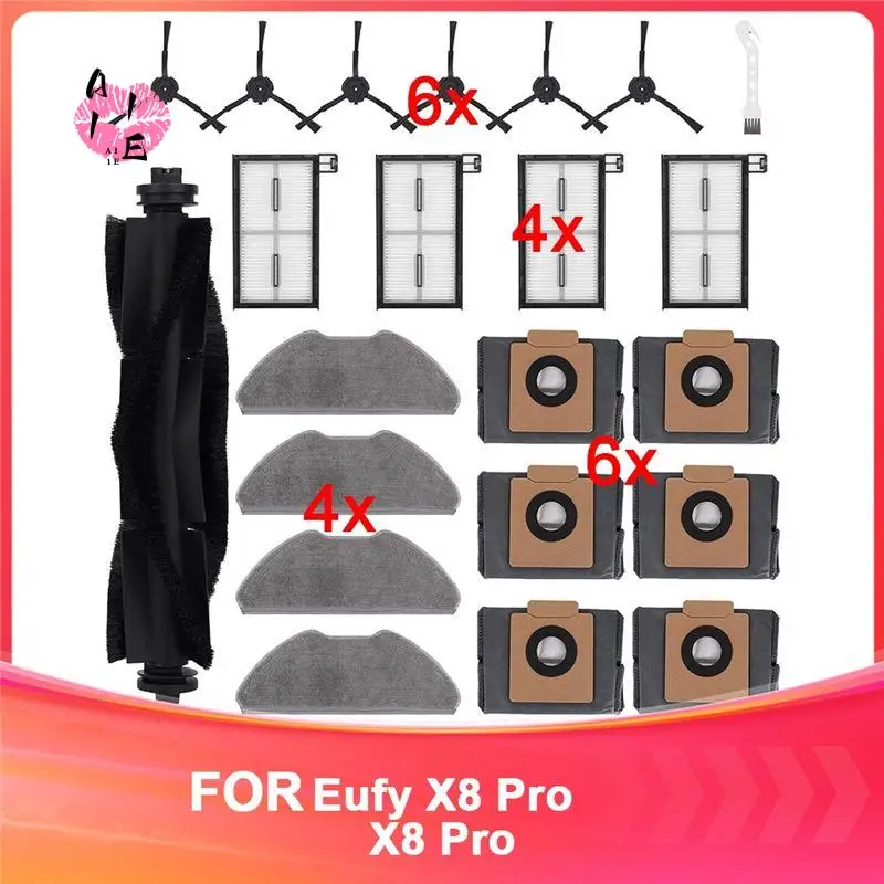 

A11E-22 шт. для запасных частей для робота-пылесоса серии Eufy X8 Pro — комплект аксессуаров X8 Pro, основные щетки, щетка