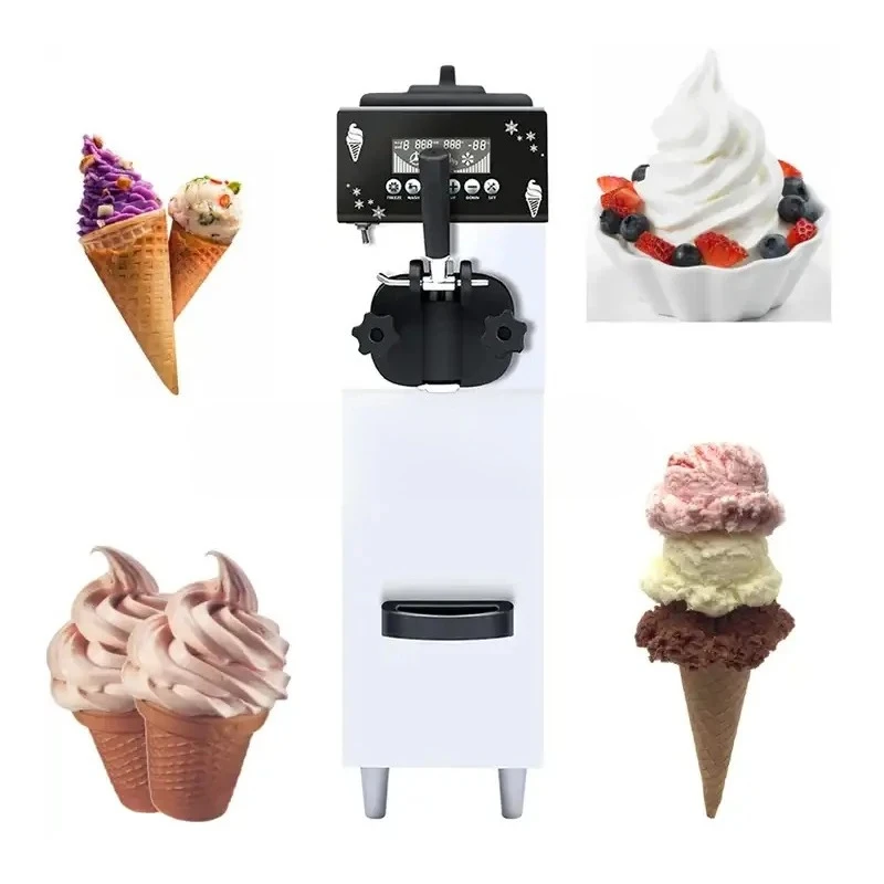 

Energy Saving Commercial Soft Ice Cream Machine Small Stainless Steel Frozen Yogurt Machine