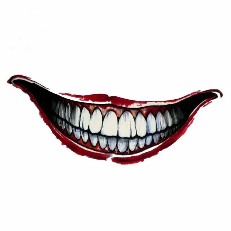 Bumper Rear Window  PVC Decal Joker Graffit Mouth Sticker Car Sticker Waterproof for 13cm/17cm