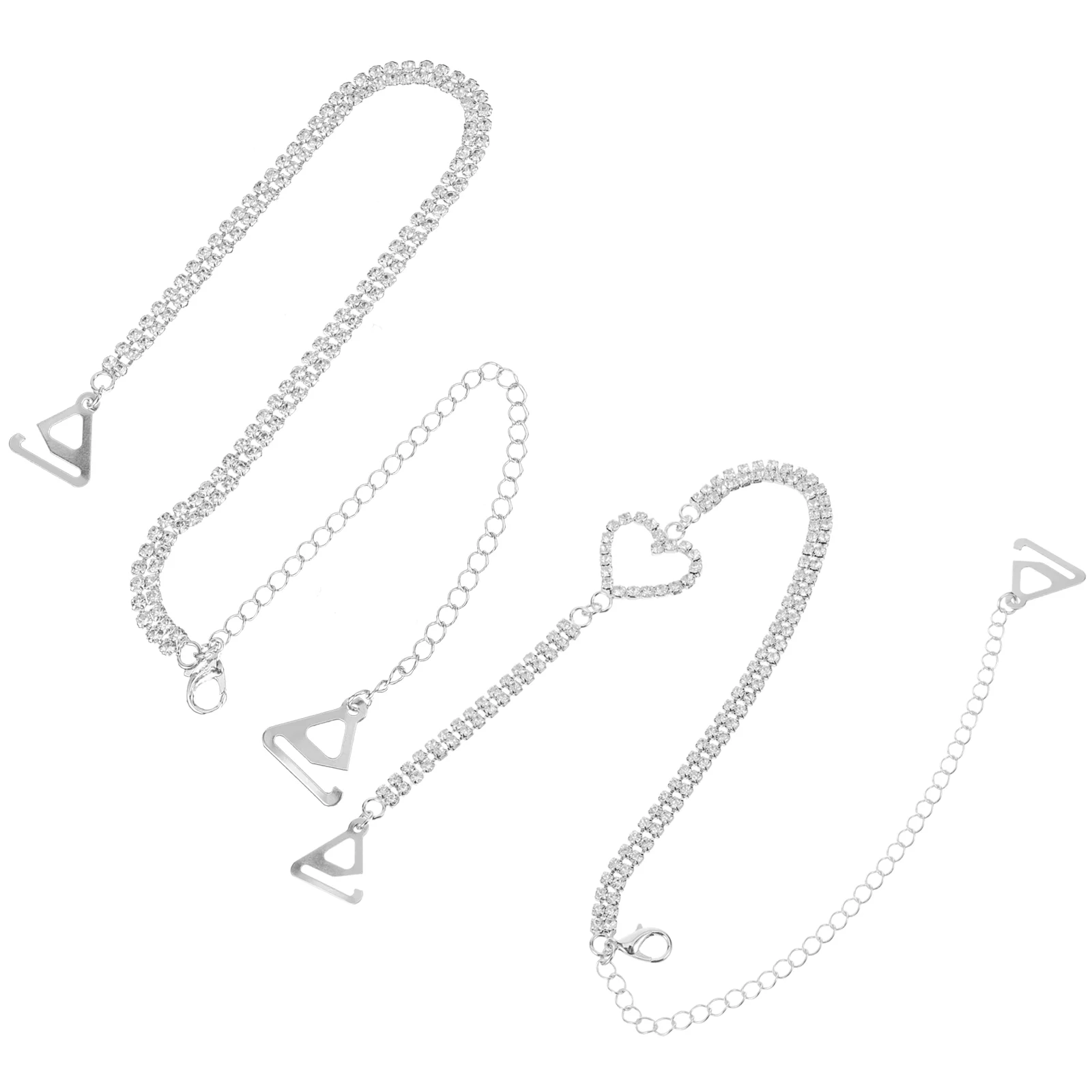 

Rhinestone Bra Straps Decoration for Dress Metal Strapless Underwear Accessories Women's Replacement Chain Shoulder