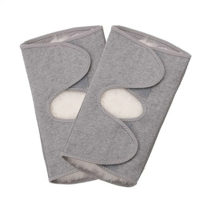 

Sheepskin Knee Pads with Fleece, Velcro, Large Elastic, High Stretch, Open Design, Warmth Protection, Cold-Resistant Knee Guard