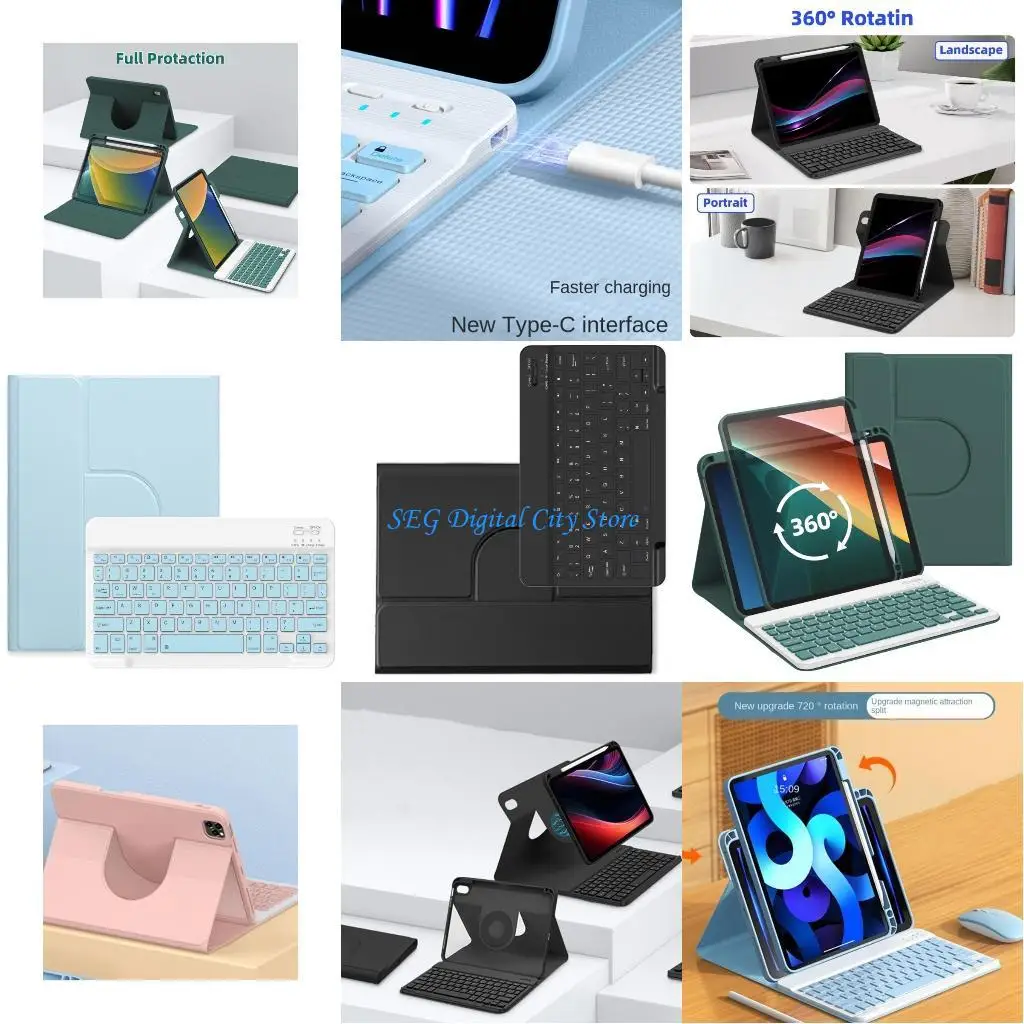 

U75B Detachable Keyboard for 10.9inch Tablets Transformable Stand Case