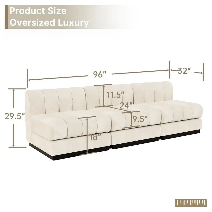 Oversized Sofa Couch Extra Deep Couch Modular Convertible Sectional Sofa Set Comfy Modern Sofas Couches for Living Room Apartme