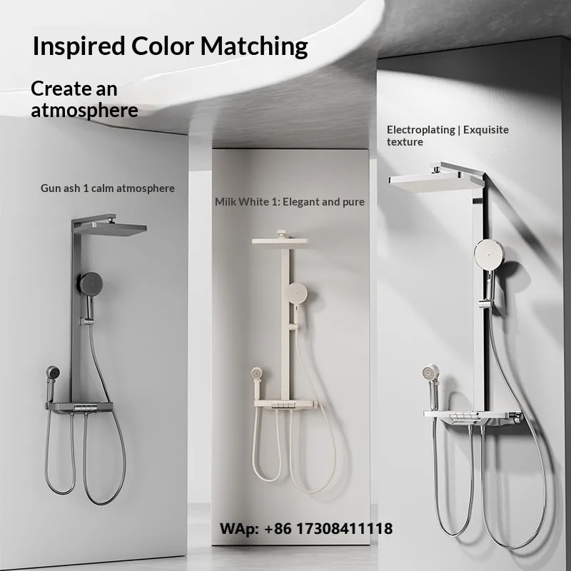 Light Luxury Design Shower Head Set with Spray & Massage for Bathroom Use Dual Shower Function Children's Special