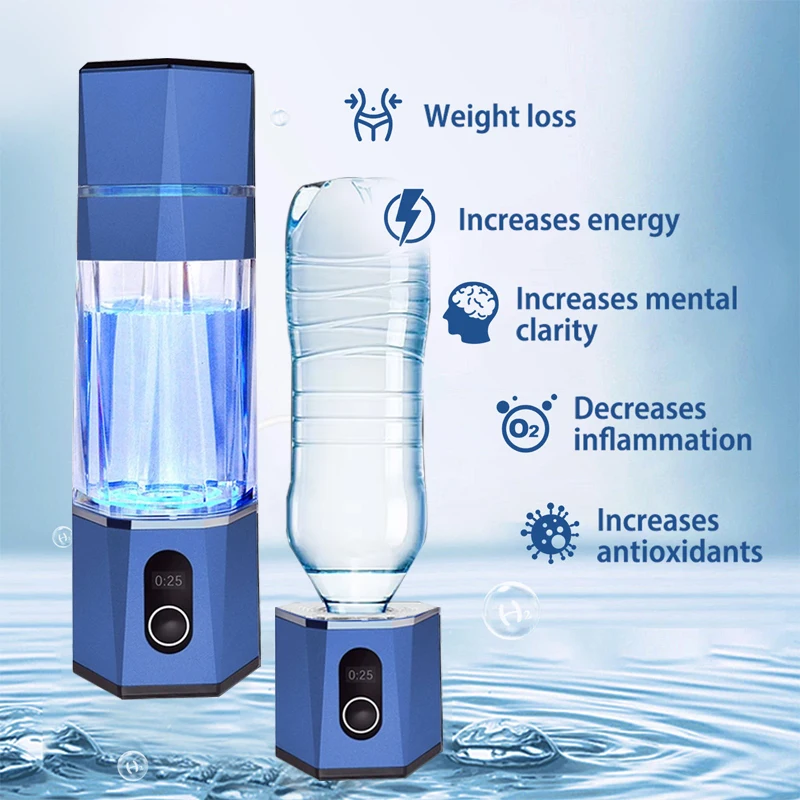 PEM التكنولوجيا التيتانيوم جودة الهيدروجين كوب ماء غني المؤين صانع مولد سوبر المضادات الأكسدة ORP 210 مللي زجاجة الهيدروجين الصحية