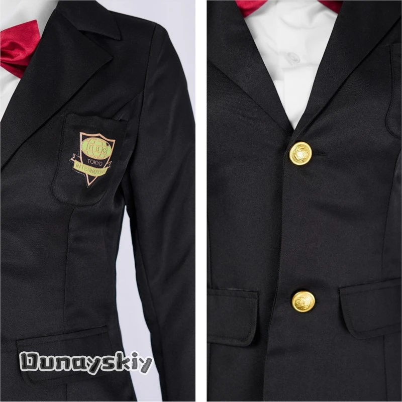 aBDSS*@Bill Gogo Yubari School Uniform Suit Cosplay Costume Anime Gothic Lolita Gothic Cat Hollow Bat Out Halter Neck Dark New view 6