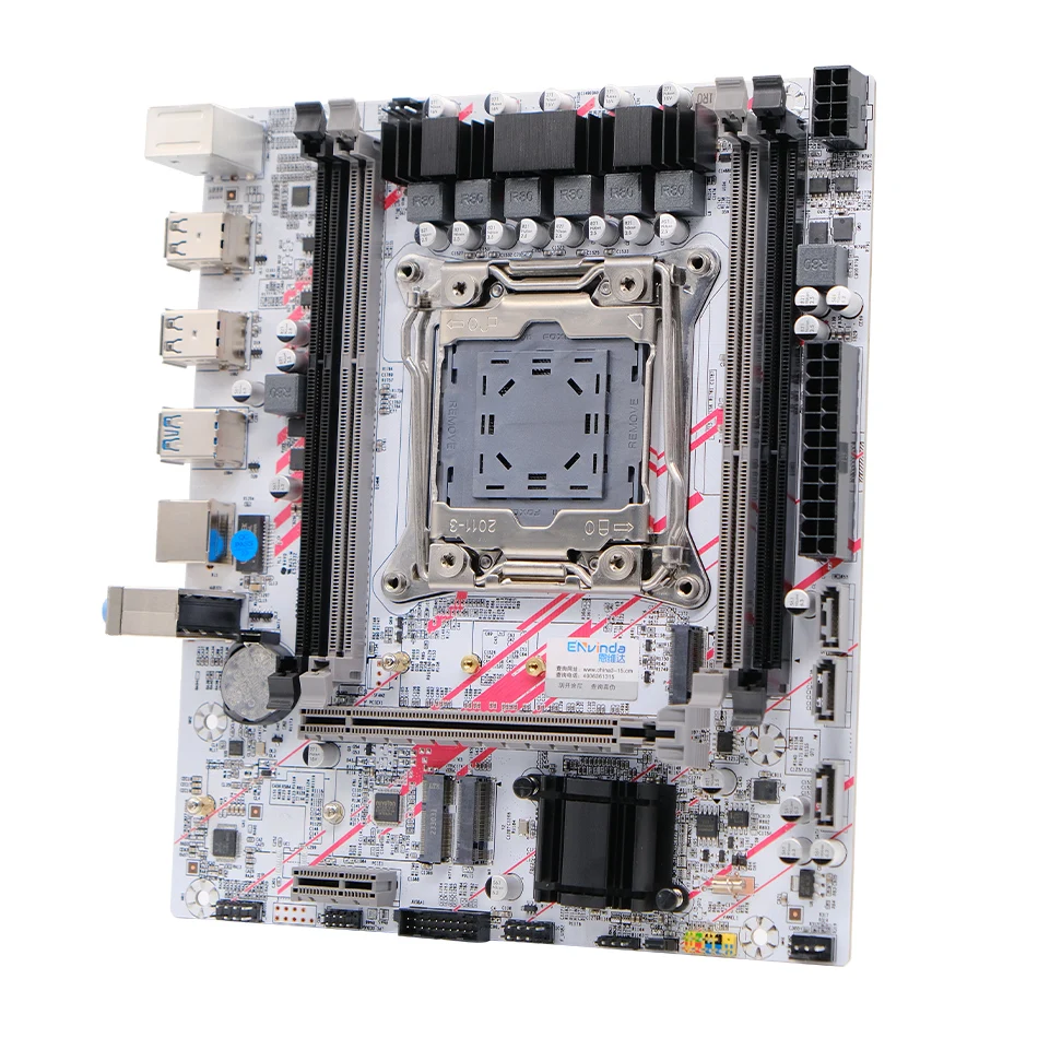 X99-DDR3 Biały zestaw płyty głównej z procesorem Intel LGA2011-3 Xeon E5 2666 V3 DDR3 16 GB (2*8 GB) 1333 MHZ Pamięć RAM NVME M.2 SATA