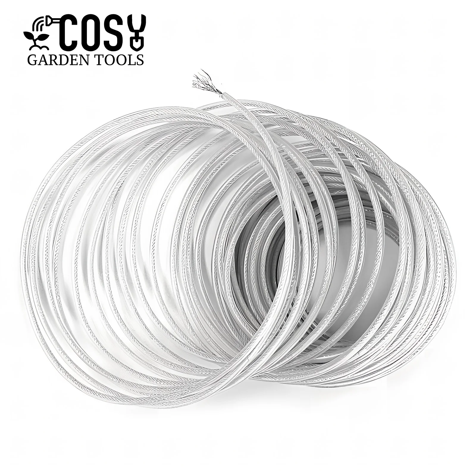 COSY 3mm Steel Wire Nylon Line Brushcutter Trimmer Rope Lawn Mower Cord Wear-resistant Sharp Replacement Garden Tool Accessory