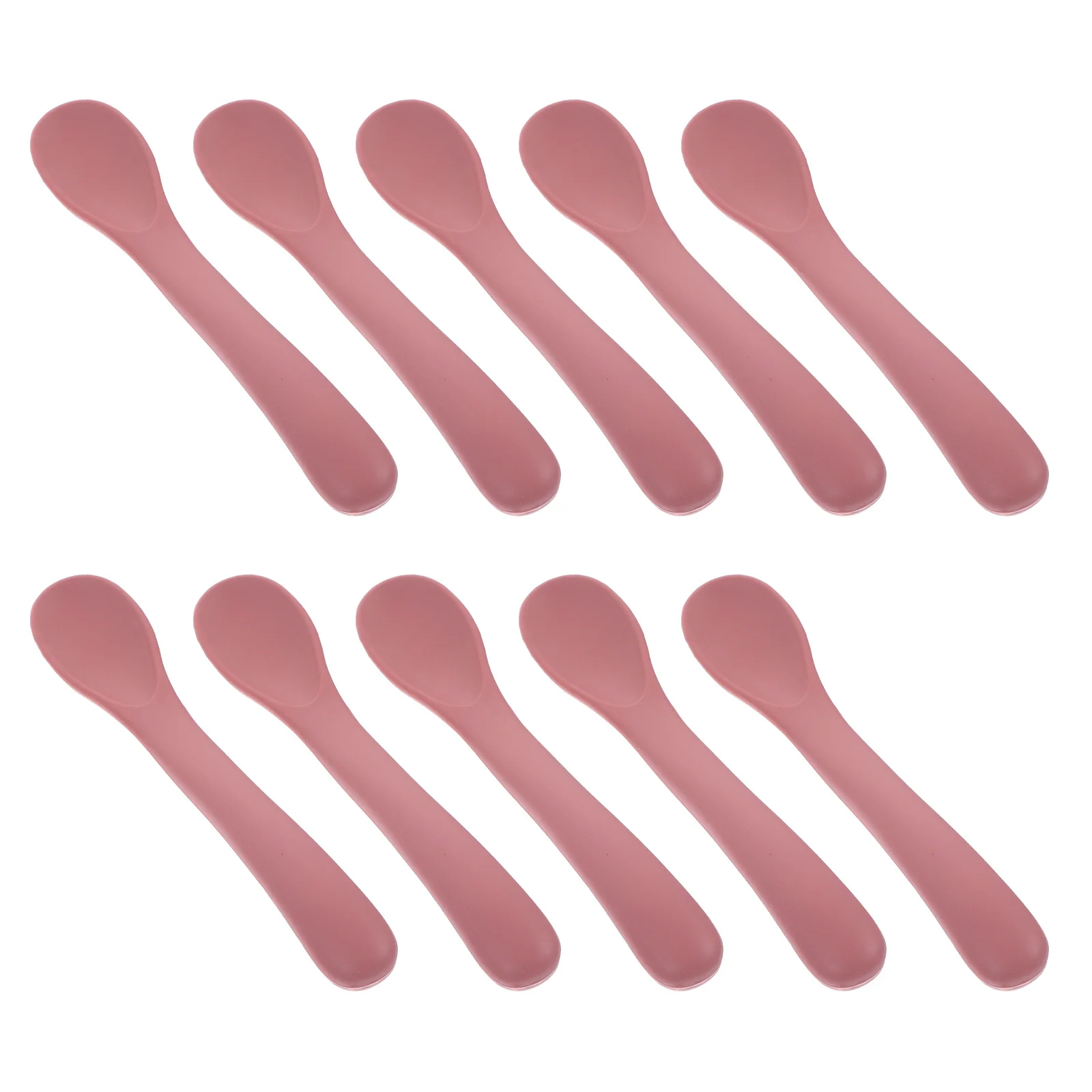 

10Pcs Silicone Eating Spoons Set Baby Feeding Training Scoops for Porridge Soup Puree Dessert Feeding Toddler
