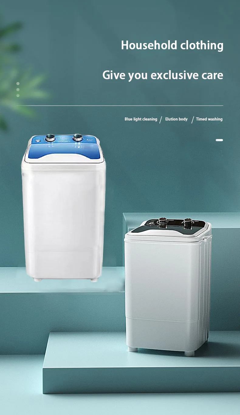 Cheap Mini Washing Machine 7.5kg Single Barrel Baby Clothes with Rotary Dryer Basket