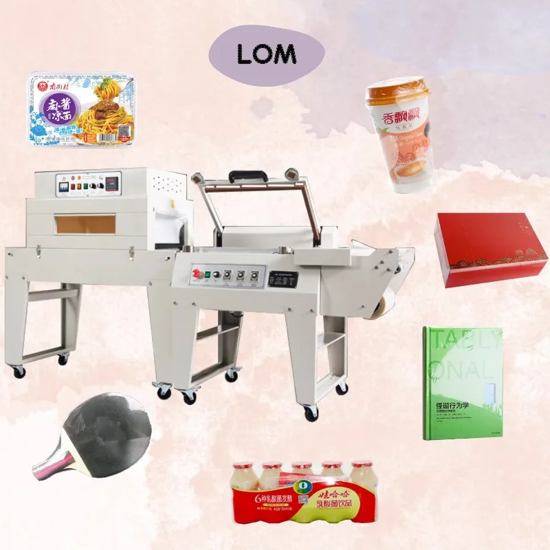 Multifunctional Electric Semi-automatic Plastic Sealing Machine Heat Shrink Cutting Function Cartons Wood Beverage Food