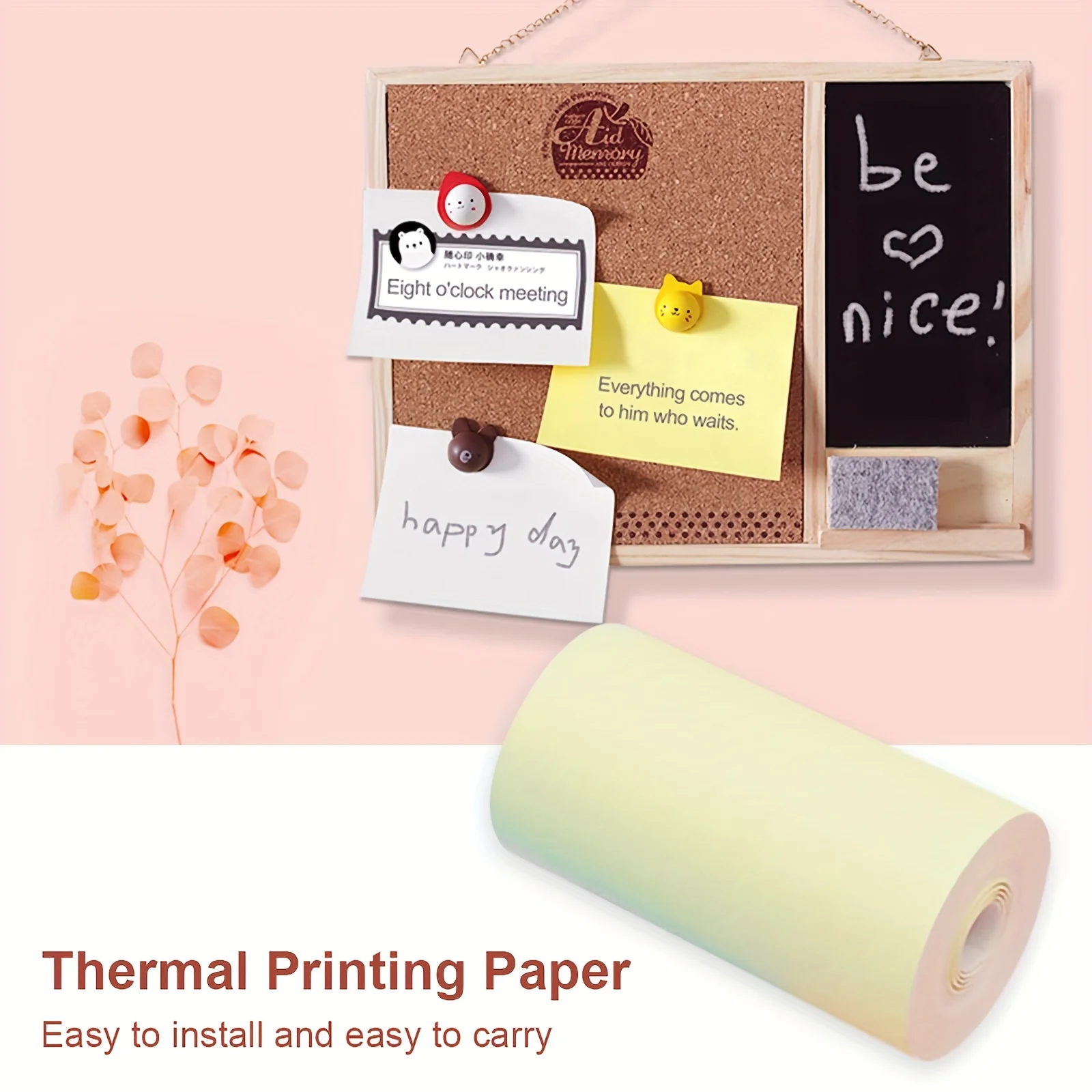 57*25mm 5 Rolls Thermal Printer Paper Mini Printer Paper Color Self-adhesive Sticker Thermal Paper Photo Pocket Printing Paper image 5