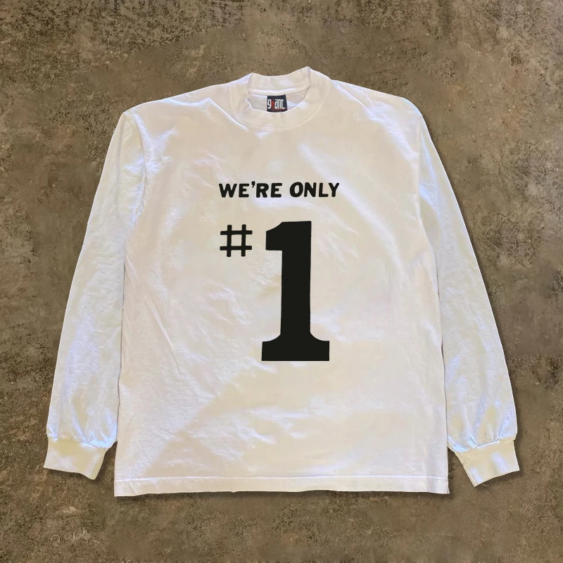 

Оверсайз топ с длинными рукавами в винтажном американском стиле, прозрачный, плотный, не легкий, единый размер, модный, в стиле High Street