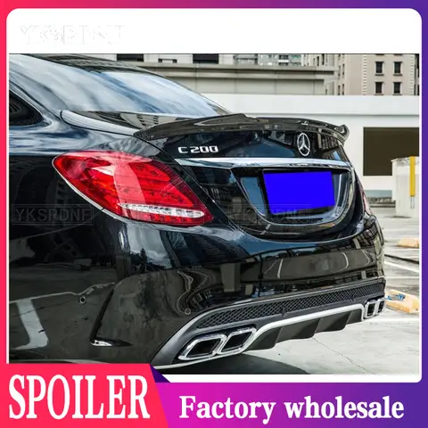 메르세데스 W205 카본 파이버 리어 범퍼 테일 스포일러 FD 스타일 (벤츠 C 클래스 W205/A205/C205 2도어 (쿠페 전용) 용) YKSRDNF
