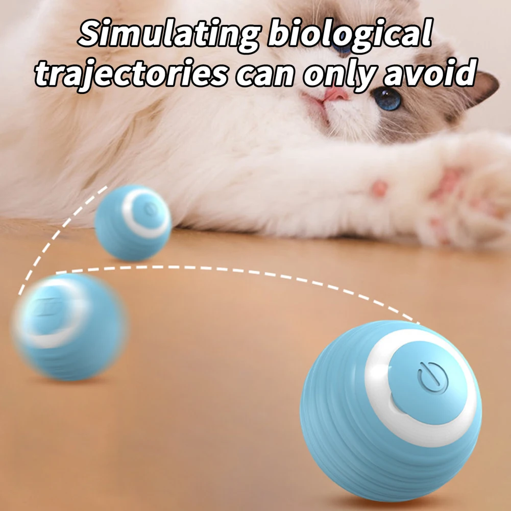 Smart Interactive Cat Toy Ball Automatic Rolling Wicked Balls Touch Control Cat Toys Rechargeable Indoor Cat Ball Toys