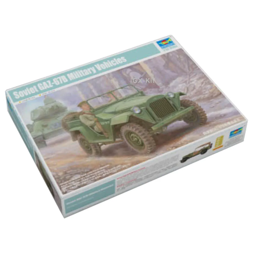 Trumpeter 02346 1/35 vehículo soviético GAZ67 GAZ-67B, coche, regalo militar, modelo de ensamblaje de plástico, Kit de construcción de juguete