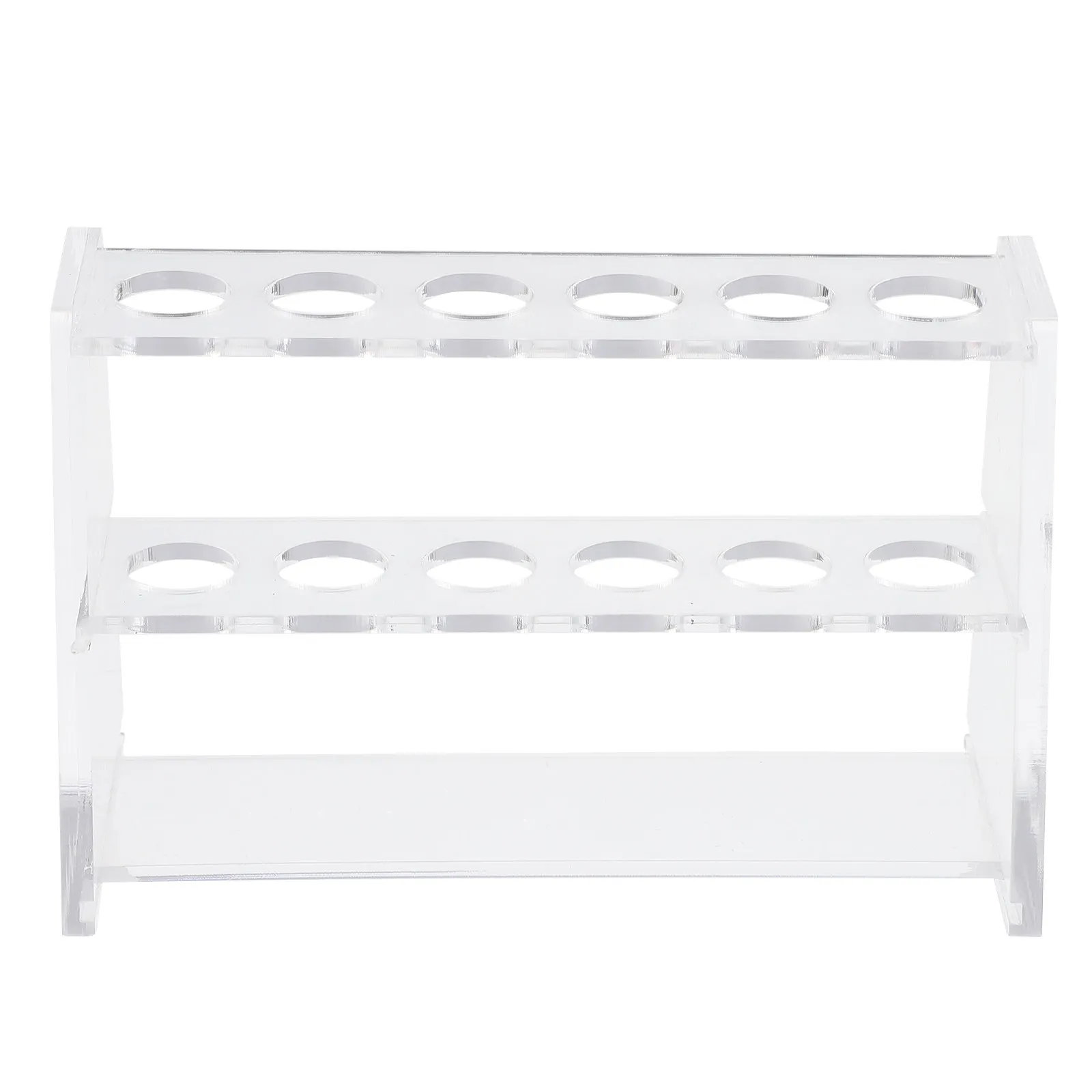 12-Hole Clear Acrylic Test Tube Rack Dual-Layer Stable Lab Organizer Centrifuge Tube Holder Storage Stand for Experiments view 3