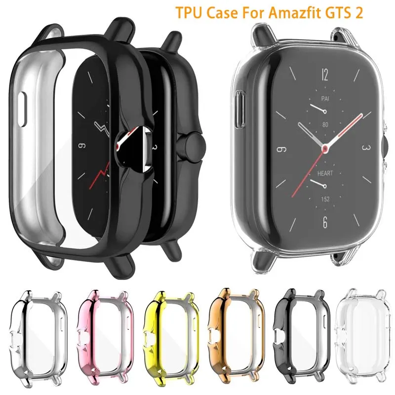 Huami Amazfit GTS 2 TPU 시계 케이스 커버 스마트 시계 보호 프레임 쉘 교체 충격 방지 투명 케이스