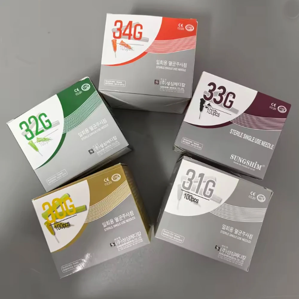 50-200PCS Painless Small 34g 4mm Sharp Tip Needle Disposable Packaged for teeth Sterile Needle Eyelid Tool Parts