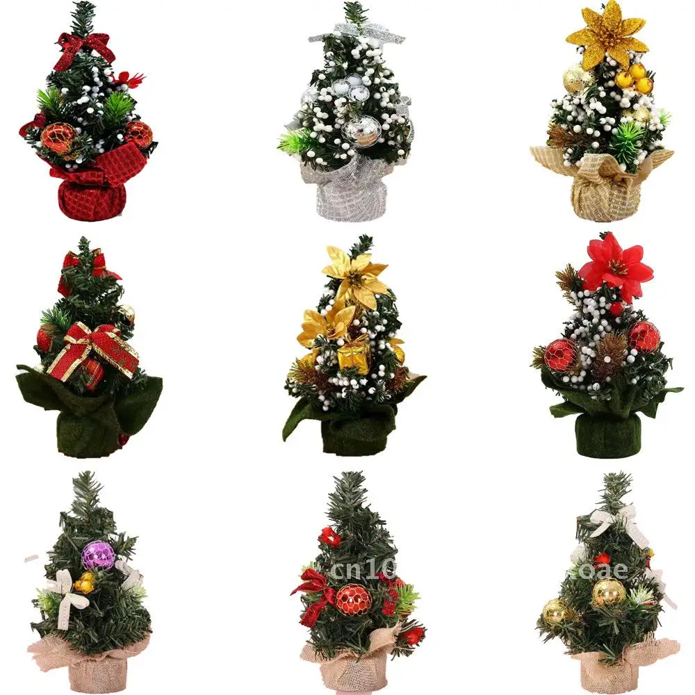 

Mini Christmas Tree Ornament 20cm Red/Gold/Silver Desktop Decoration PVC Material Holiday Shopping Mall Event Festive Decor