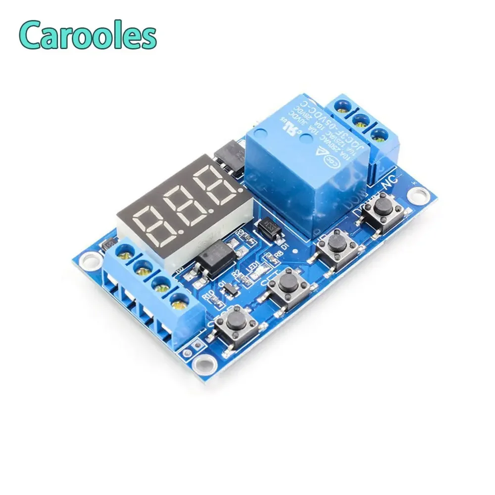 Micro USB WS16 Switch Delay Time Relay Module 5V LED Display Automation Cycle Delay Timer Control Board DC 6-30V 6V 9V 12V 24V